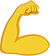 emoji muscle flexing